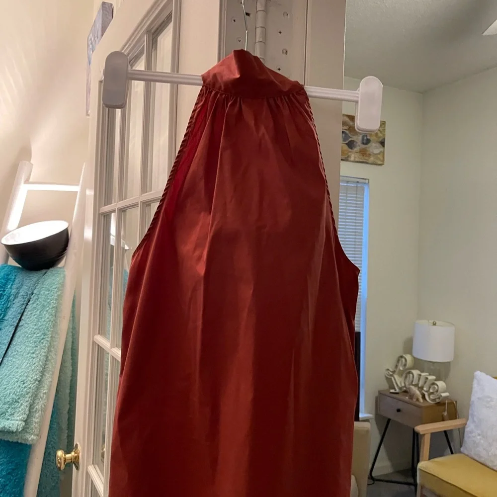 Rust Halter Neck Blouse - Picture 2 of 8